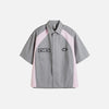 Eye-Print Panel Short Sleeve Top