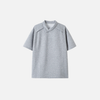 Heat-Wave Enduring Irregular Collar-Knit Collar T-Shirt