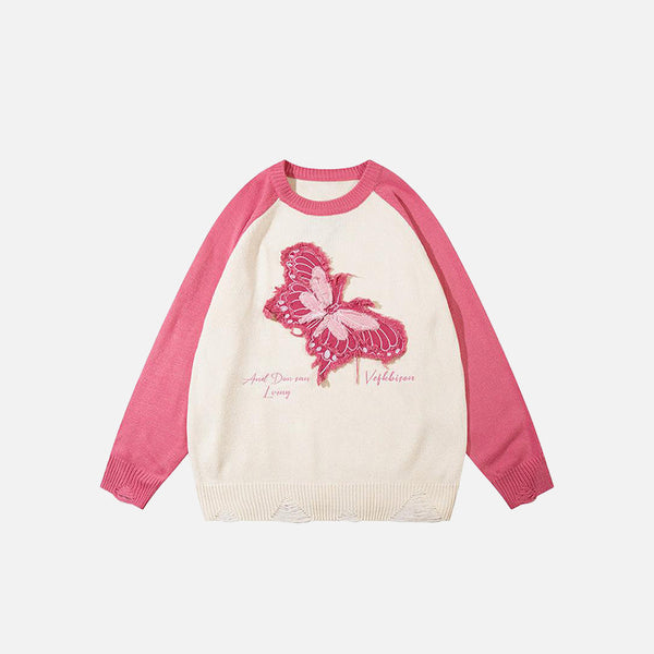 Moth Stitch Mixed Sweatshirt alternatif görünüm