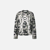 Dirty-Art Artwork Stamped Field-Pattern Long Sleeve T-Shirt