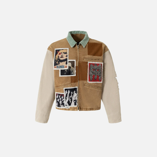 Timeless Oversized Metro Mosaic Denim Jacket
