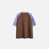 Color Block Pit-Crew Sport-Collar T-Shirt