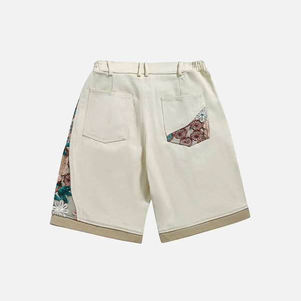Garden Quilt Denim Shorts alternatif görünüm