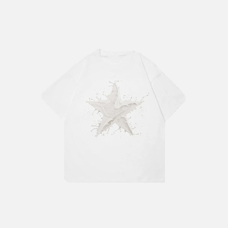 Splashing Milk Stellar Visual T-Shirt