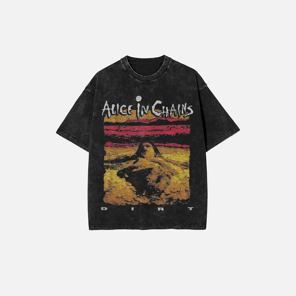 Chains Concrete-Jungle Tee Faded-Wash T-Shirt alternatif görünüm