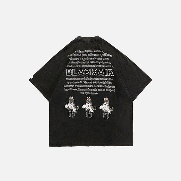 Street 66 Far-East Letter Print T-Shirt alternatif görünüm