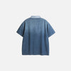 Faded Faded-Wash Sport-Collar T-Shirt