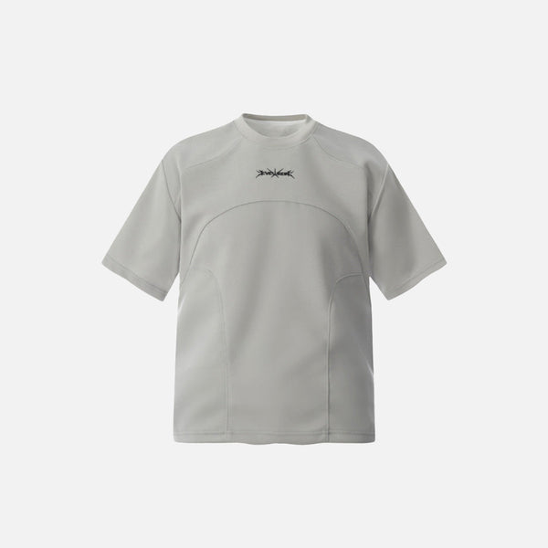 Stitch-Craft Stars-and-Stripes Style Breezy-Cut Fit T-Shirt alternatif görünüm