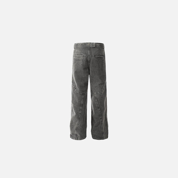 Field Belted Bell-Leg Denim alternatif görünüm