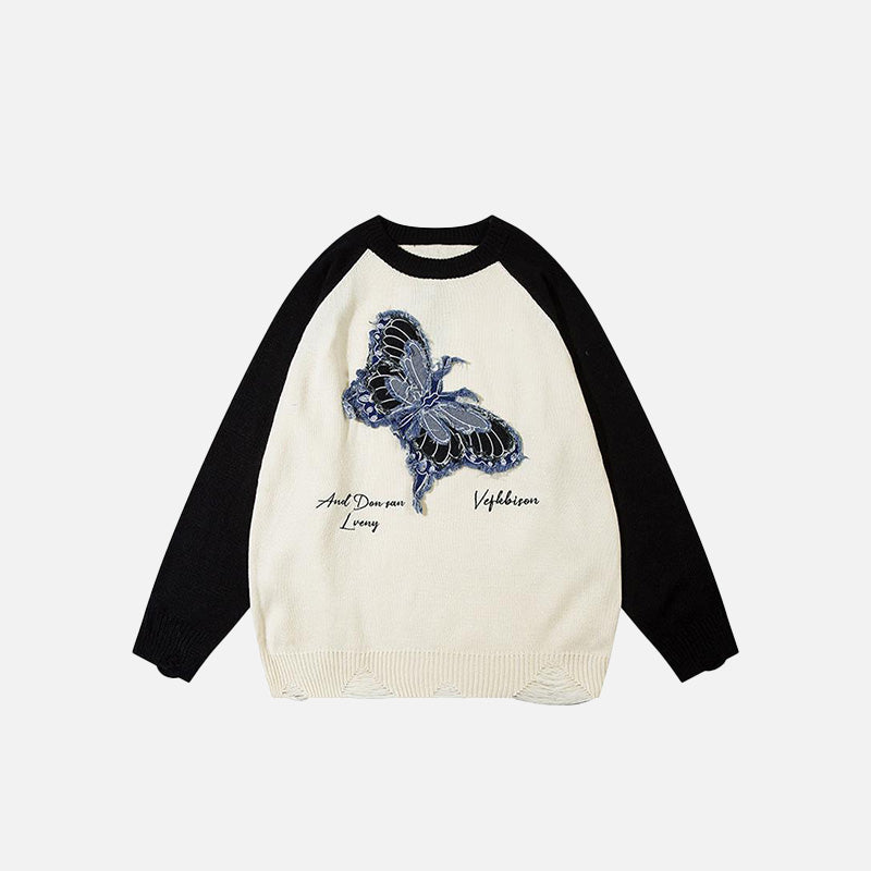 Moth Stitch Mixed Sweatshirt