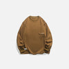 Front view of the brown Rustic Earth Loose Sweatshirt in a gray background