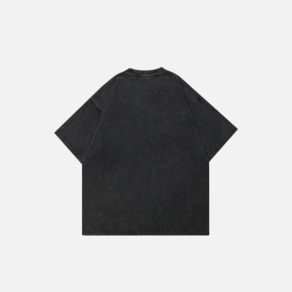 Great Wave Sun Designed T-Shirt alternatif görünüm