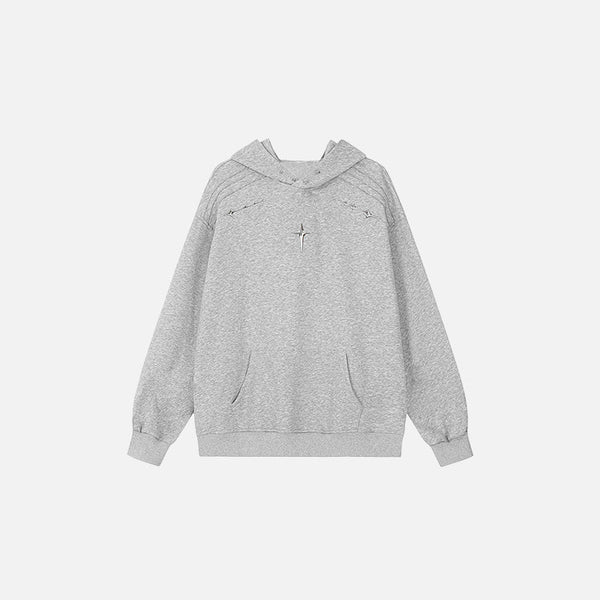 Relaxed Stellar Cross Sweatshirt alternatif görünüm