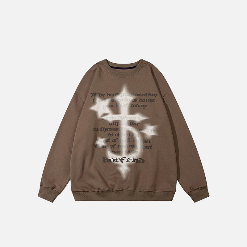 Sacred Star Print Sweatshirt