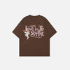Freedom-State Style Seraphic Letter Print T-Shirt