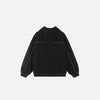 Curved Seam Zip-Up Sweatshirt