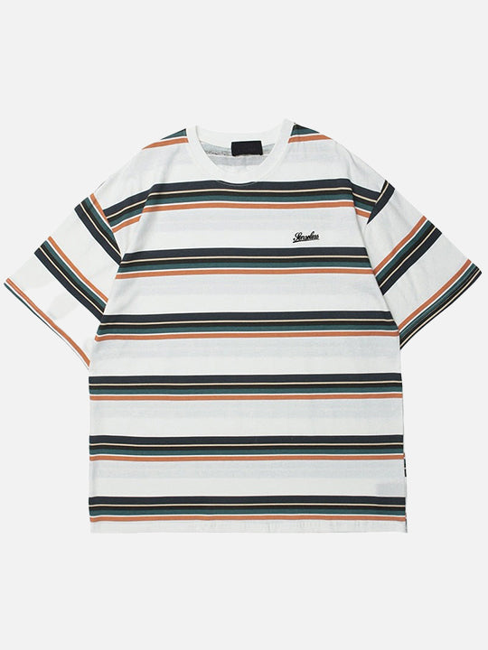 Senseless Line-Pattern T-Shirt alternatif görünüm