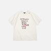 Time-Worn Letter Print Wide-Body Designed T-Shirt