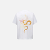Digital-Age Python Bloom Illustrated Patterned Cotton T-Shirt