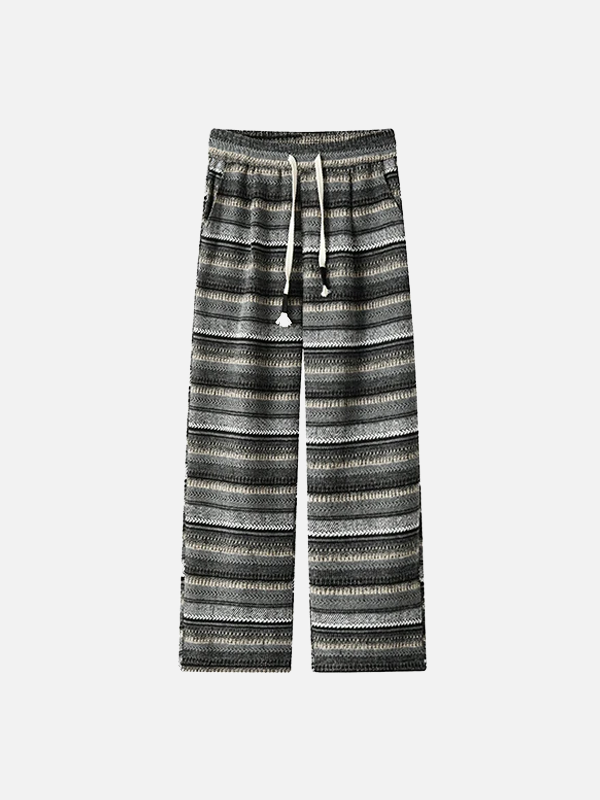 Çizgili Bol Kesim Jogger alternatif görünüm