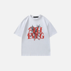Comfortable Fresh-Wave Print Oversized Short Sleeve T-Shirt