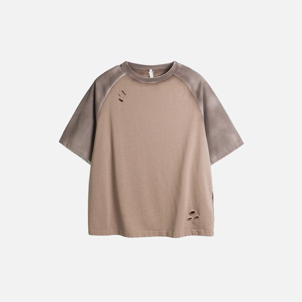 Washed-Out Relaxed-Cut Print Short Sleeve T-Shirt alternatif görünüm