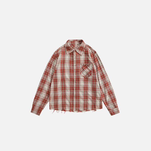 Grunge Heritage Worn Woven Top alternatif görünüm