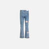 Blue Faded Bell Denim