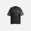 Mesh Sewn-Detail Mosaic Jersey Polyester T-Shirt