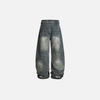2000s Heritage Faded Torn Bell Leg Denim