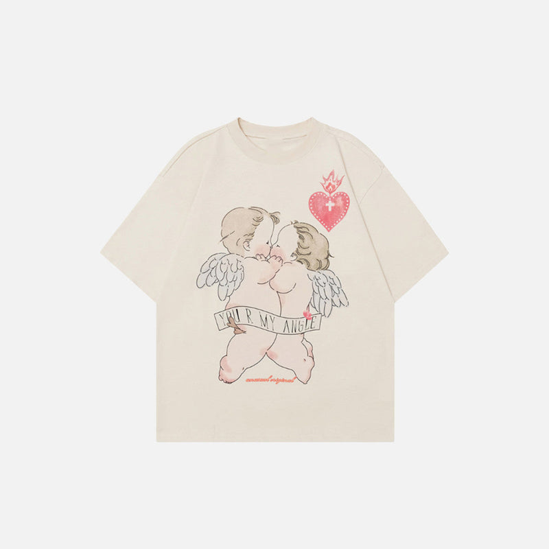 Halo-Print Print Easy-Fit Short T-Shirt