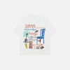 Abstract Stamped Short Sleeve T-Shirt