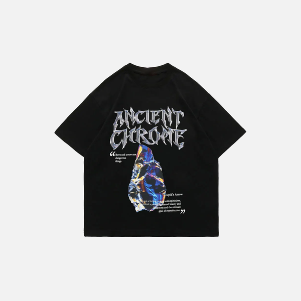 Wide-Body Print Letter Print Short Sleeve T-Shirt