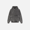 Faded Distressed Front-Pocket Mosaic Sweatshirt