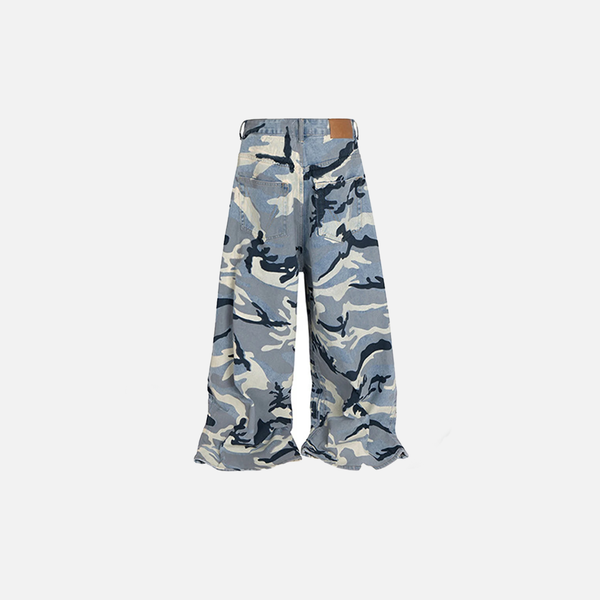 Chic Woodland Relaxed Bell Leg Denim alternatif görünüm
