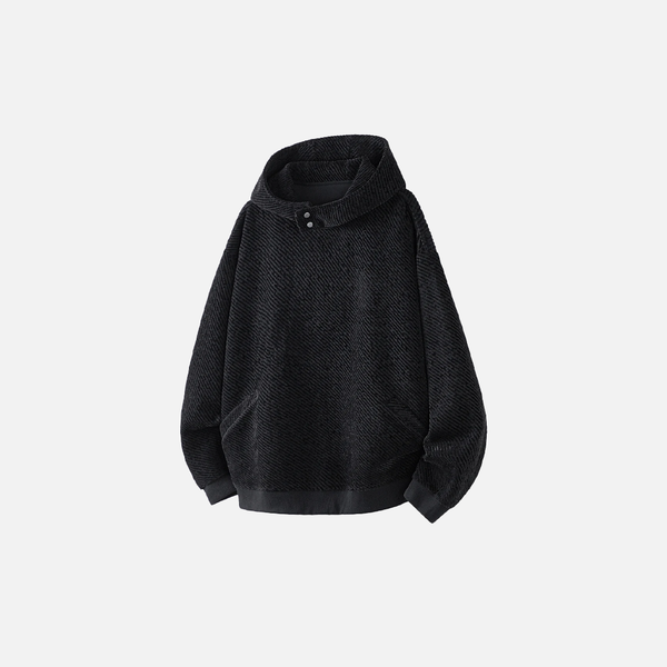 2000s Lazy Striped Oversized Knit Sweatshirt alternatif görünüm