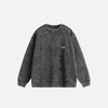 Solid Patch Detail Sweatshirt