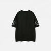 Aged Big-Silhouette Thread-Work T-Shirt