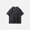 Warm Skeleton Print Distress-Washed Boxy-Fit Shadow-Print T-Shirt