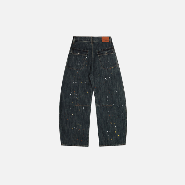 2000s Metro Bold Paint Splatter Denim alternatif görünüm
