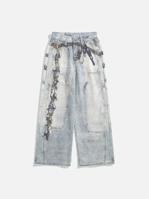 Chic Western Style Hot Girl Digital Denim