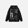 Oversized Graffiti Bold Hooded Top