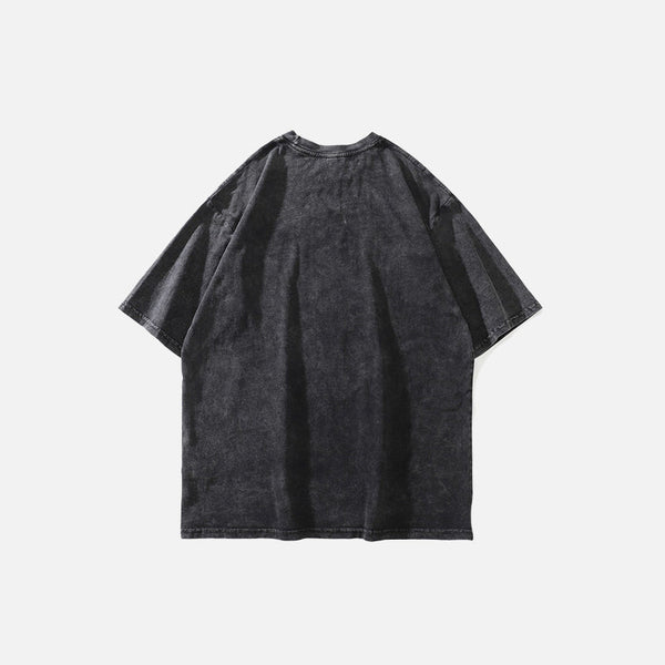 Acid-Rinsed Oversized Dobermann T-Shirt alternatif görünüm