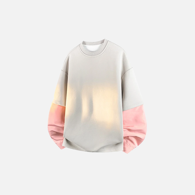 Plush Layered Look Crewneck