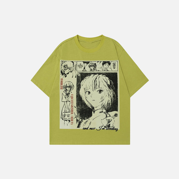Relaxed-Cut Nostalgia Manga-Art T-Shirt