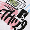 Stars-and-Stripes Graffiti Print T-Shirt