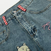 Cartoon Love Stitchwork Denim