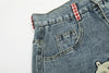 Cartoon Love Stitchwork Denim