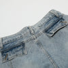 Western Style Decorative Button Denim Trousers