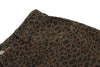 Wide Leg Leopar Desenli Şort, yakın çekim — Navra Wear